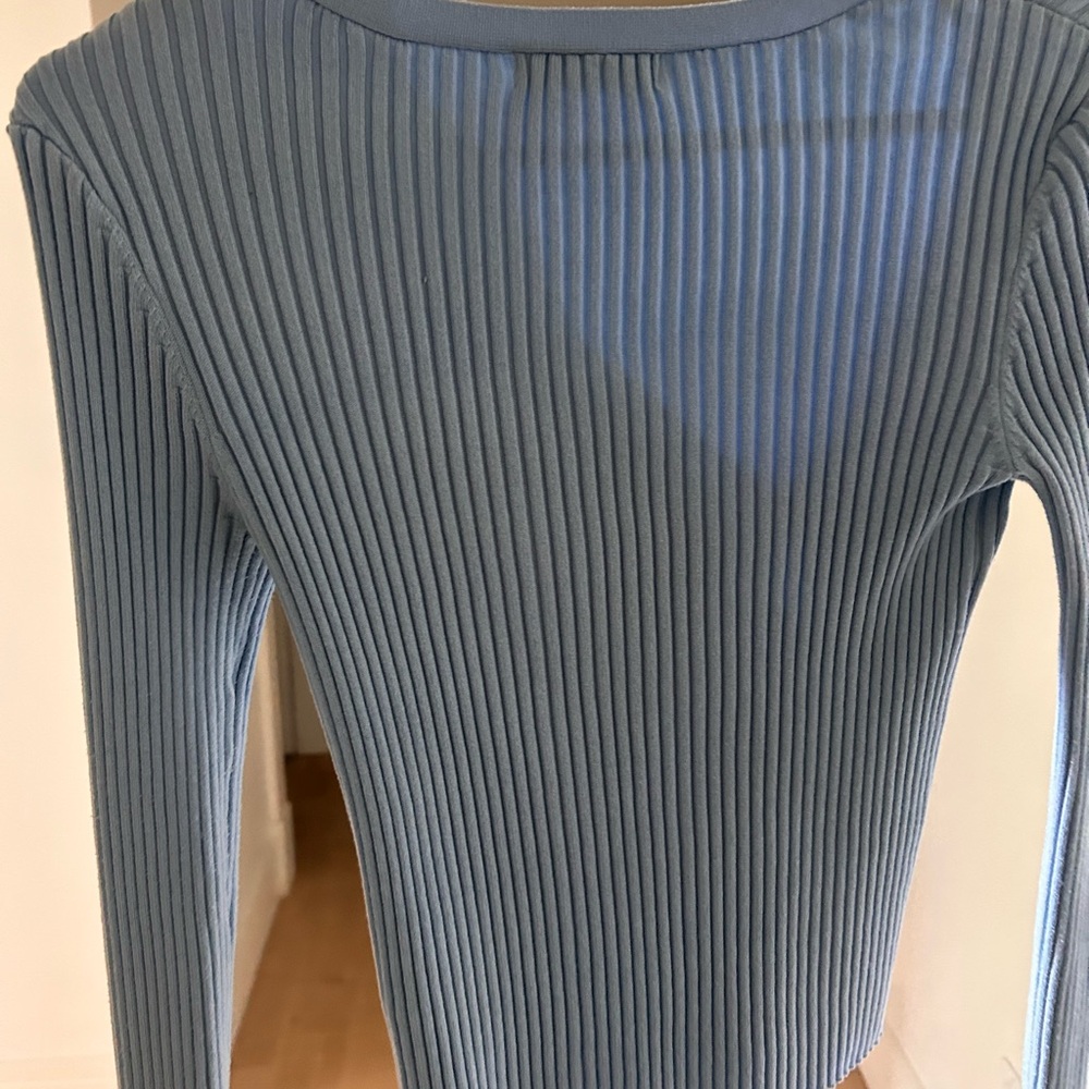 H&M - Light Blue Ribbed Cardigan - Picture 6 of 6
